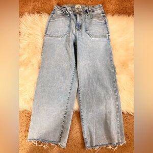 Kensie Light Blue High-Rise Wide Leg Jeans